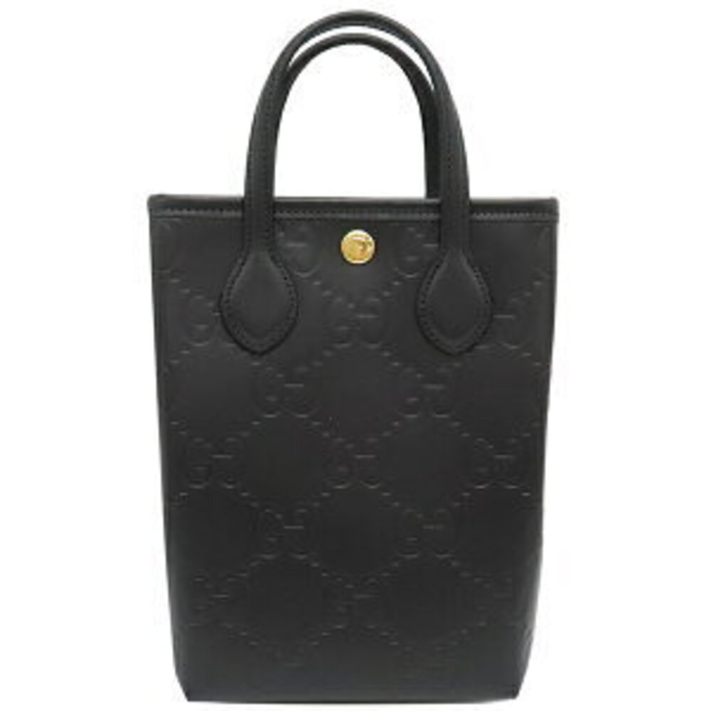 Gucci GG Super Bag Leather Black Handbag Shoulder